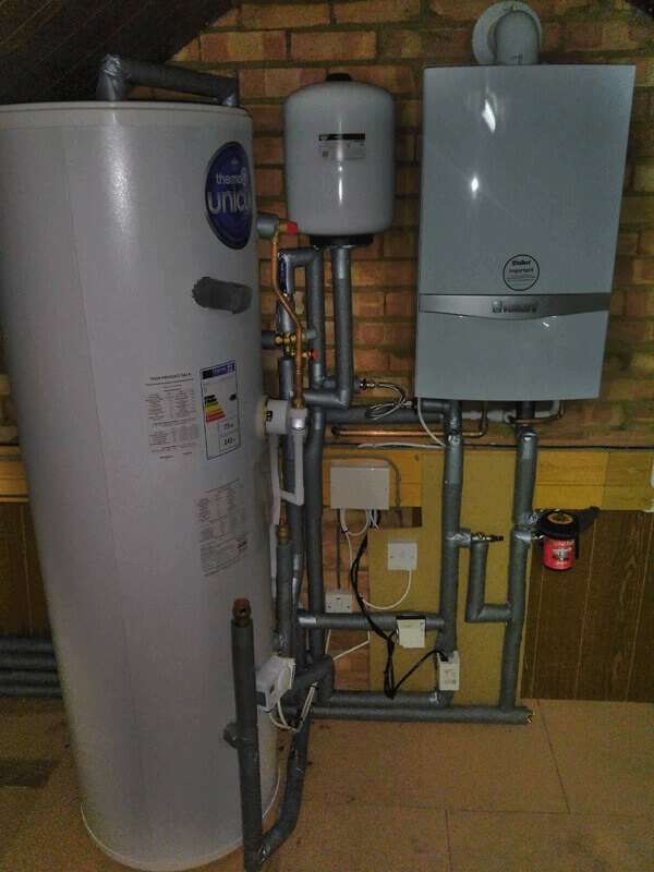 valliant boiler with hot water tank - boiler installation sandy